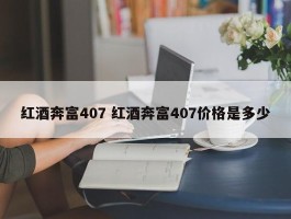 红酒奔富407 红酒奔富407价格是多少