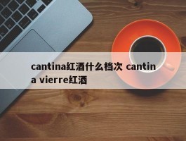 cantina红酒什么档次 cantina vierre红酒